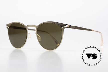 Mykita Federico Unisex Sonnenbrille Panto, col 291 = "Champagne Gold Rawbrown"; Unisexbrille, Passend für Herren und Damen