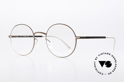 Mykita Quenby Runde Brille Shiny Copper, col 252 "Shiny Copper" (Brille für Damen &  Herren), Passend für Herren und Damen