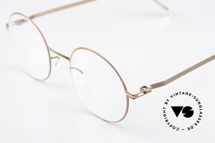 Mykita Quenby Runde Brille Shiny Copper, wohlbekannte Spitzenqualität; handmade in Germany, Passend für Herren und Damen