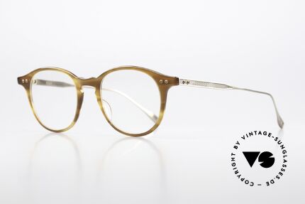 DITA Ash Panto Designerbrille 49mm, edles, klassisches Panto-Modell in 'amber' und 'gold', Passend für Herren und Damen