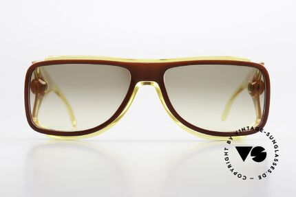Playboy 4561 Sammler Sonnenbrille 1982, riesiger Optyl-Rahmen mit gigantischen Bügeln, Passend für Herren und Damen