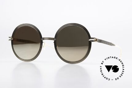 Mykita Studio 6.3 XXL Brille Gold Verspiegelt Details