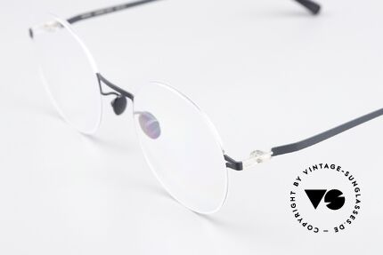 Mykita Kayo Rahmen Silver / Indigo Blau, wohlbekannte Spitzenqualität, handmade in Germany, Passend für Herren und Damen
