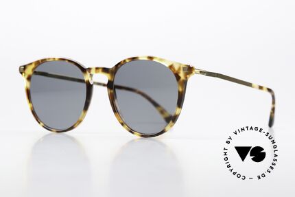 Mykita Nukka Frauen & Herren Pantobrille, c. 924: Cocoa Sprinkles / Glossy Gold Darkblue Solid, Passend für Herren und Damen