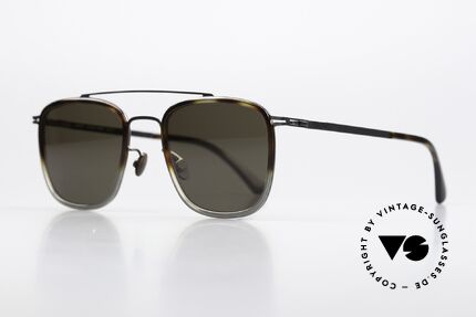 Mykita Hanno Panto Sonnenbrille Eckig, eleganter Color Code 952 = Shiny Graphite/ Santiago, Passend für Herren und Damen