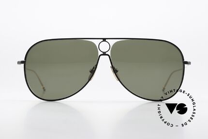 Thom Browne TBS115 XXL Aviator Sonnenbrille, Titanium-Fassung in XXL Größe 64-10 (150mm breit), Passend für Herren