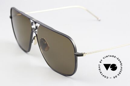 Thom Browne TBS114 Herren XL Sonnenbrille Eckig, entspiegelte Sonnengläser in Braun-Tönung, 100% UV, Passend für Herren