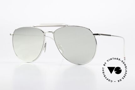 Thom Browne TB015 XL Aviator Silber Verspiegelt Details