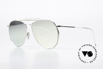 Thom Browne TB015 XL Aviator Silber Verspiegelt, wirklich stilvoll & in Spitzenqualität, made in Japan, Passend für Herren