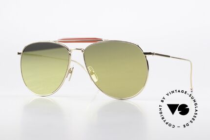 Thom Browne TB015 XL Aviator Gold Verspiegelt Details