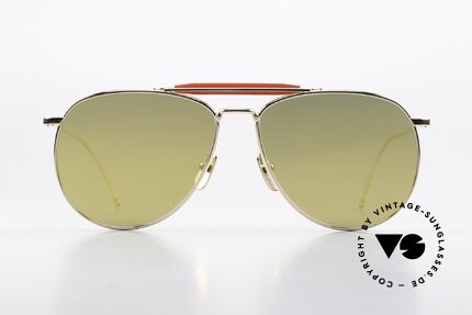 Thom Browne TB015 XL Aviator Gold Verspiegelt, Titanium-Fassung in XL Größe 62-15 (145mm breit), Passend für Herren