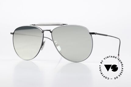 Thom Browne TB015 XL Schwarz Silber Verspiegelt Details