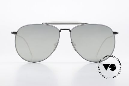 Thom Browne TB015 XL Schwarz Silber Verspiegelt, Titanium-Fassung in XL Größe 62-15 (145mm breit), Passend für Herren