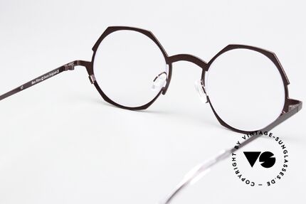 Theo Belgium Wave Damen Designerbrille Titan, das Modell kann natürlich beliebig verglast werden, Passend für Damen