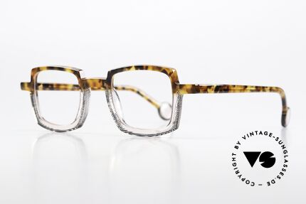 Theo Belgium Schaukel Eckige Azetat Brille Unisex, Azetatbrille der "SWINGS" Serie in Größe 42-26, Passend für Herren und Damen