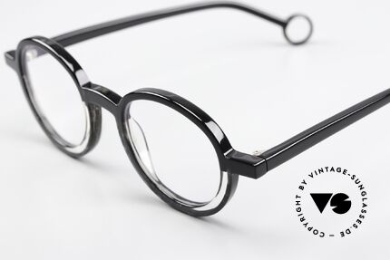 Theo Belgium Balancoire Azetat Brille Rund Unisex, Avantgarde-Designerbrille in Premium-Qualität, Passend für Herren und Damen