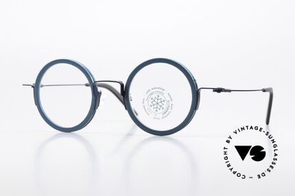 Theo Belgium Stoemp Metall Azetat Brille Rund Details