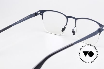 Mykita Lothar Herrenbrille Eckig Silver Navy, die Fassung ist beliebig verglasbar (optisch / Sonne), Passend für Herren