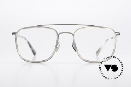 Mykita Hanno Eckige Brille Grey Havana, Brille der LITE-Kollektion mit Azetat-Einfassungen, Passend für Herren und Damen