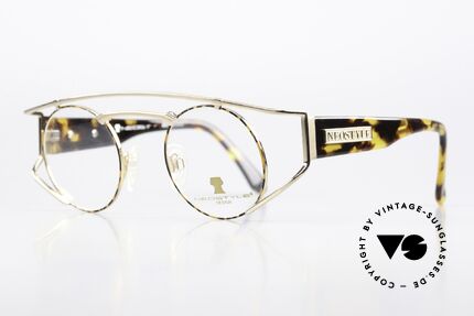 Neostyle Superstar 1 35 Jahre Alte Vintage Brille, gelb-bräunlicher Farbton in einer Art 'camouflage', Passend für Herren und Damen