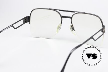 Neostyle Nautic 5 Vintage Brille 1970er 80er, der mattschwarze Nylor-Rahmen ist beliebig verglasbar, Passend für Herren