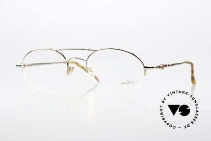 Bugatti 10594 90er Brille Mit Nylor Faden, klassische Bugatti Brillenfassung von ca. 1996, Passend für Herren