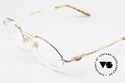 Bugatti 10594 90er Brille Mit Nylor Faden, fühlbare TOP-Qualität, made in France, 53/20, Passend für Herren