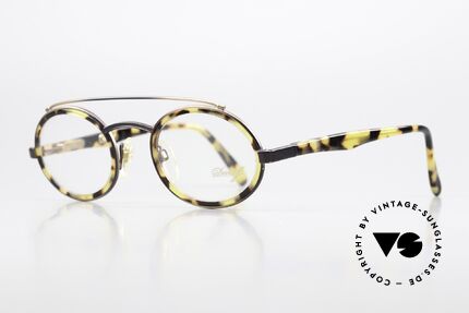 Davidoff 305 Ovale Herrenbrille 1990er, Fassung in antik-gold / braun / havanna in Größe 48-25, Passend für Herren