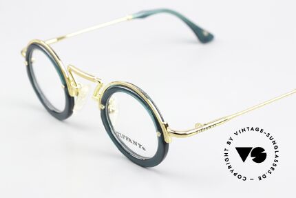 Tiffany Hop Vintage Schmuck Brille, ungetragen in Farbcode 3: Smaragdgrün Und Vergoldet, Passend für Damen