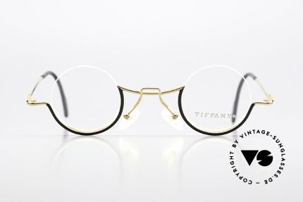 Tiffany T64 23K Gold Plated Luxusbrille, Modell T64, in Größe 36/11, 140, C. 2 (gold/schwarz), Passend für Damen
