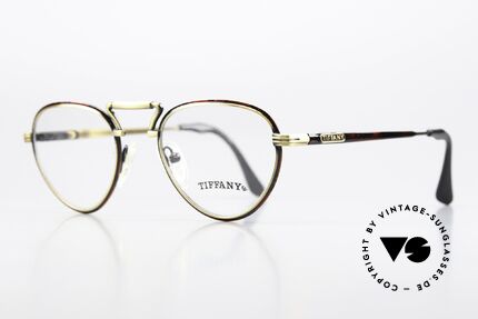 Tiffany T19 Hingucker Brille Für Damen, "Erdbeer-Form" Design in antik-gold und "wurzelholz", Passend für Damen