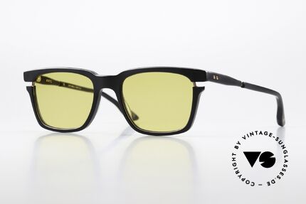 DITA Avec Schwarz Gold Gelb Brille Details