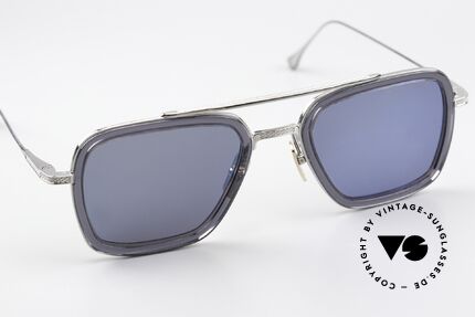 DITA Flight 006 Tom Holland Spiderman Brille, palladium-plattiert und BLAU-VERSPIEGELTE Gläser, Passend für Herren