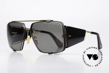DITA Souliner Two Eye-Catcher Sonnenbrille, schwarz-goldener Rahmen in Größe 64-14, 145mm, Passend für Herren