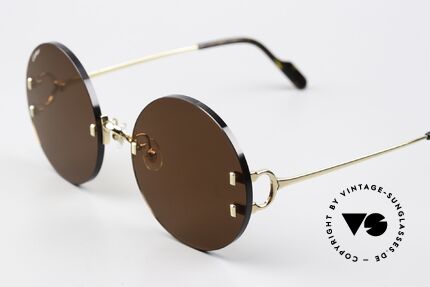 Cartier C-Decor Rimless Feminine Oversize Round, feminines 'oversized design' der runden Sonnengläser, Passend für Damen