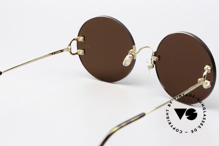 Cartier C-Decor Rimless Feminine Oversize Round, edle Sonnengläser von ZEISS für 100% UV Protection, Passend für Damen