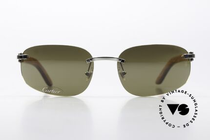Cartier Spano Luxus Sonnenbrille Aus Holz, Bügel aus afrikanischem Edelholz gefertigt - RARITÄT, Passend für Herren