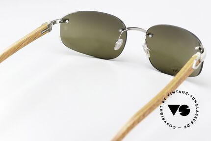 Cartier Spano Luxus Sonnenbrille Aus Holz, 20 Jahre altes Original, Cartier-Katalog-Bez: T8200521, Passend für Herren