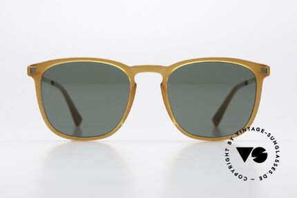 Mykita Atka Designersonnenbrille Unisex, Farbe 954 = Dark Amber / Glossy Gold / Darkgreen, Passend für Herren und Damen