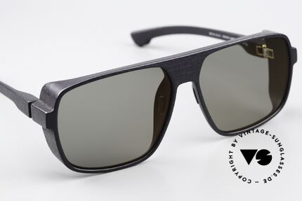 Mykita Mylon Daggoo Pitch Black Lightgold Flash, ungetragen; 100% UV Schutz, mit MYKITA Etui, Passend für Herren