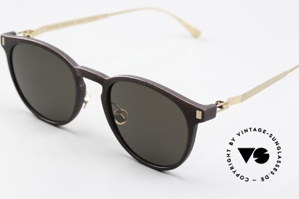 Mykita Mylon Bilimbi Sonnenbrille Mit Nasenstegen, Farbcode 307 = Ebony Brown/ Champagne Gold, Passend für Damen