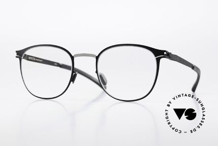 Mykita Ellery Panto Brille Silber Schwarz Details