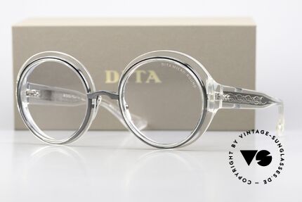 DITA Micro-Round Gläser Verdunkeln Bei Sonne, von hellgrau (ohne Sonne) zu dunkelgrau (bei Sonne), Passend für Damen