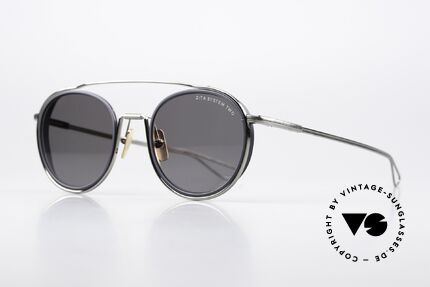 DITA System Two Kenner Luxus-Sonnenbrille, Fassung in Palladium & Midnight Black, Gr. 51-22, Passend für Herren