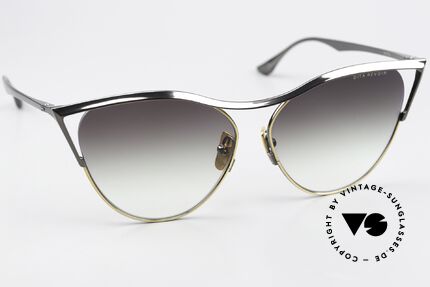 DITA Revoir Zauberhafte Cateye-Brille, Color BLK = black (wirkt aber eher grau / anthrazit), Passend für Damen