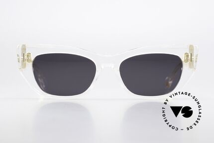 DITA Redeemer Tolle Damen Sonnenbrille, Azetat-Fassung (kristall-klar) mit grauen Gläsern, Passend für Damen