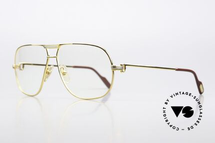 Cartier Tank - L Luxus Designer Brille 1988, Tank: Modell aus der alten 'Rimmed Serie' von CARTIER, Passend für Herren