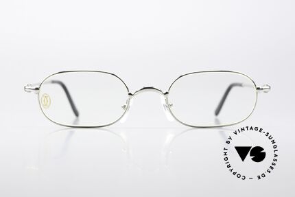 Cartier Orfy - M 90er Brille Platin Plattiert, ORFY = Modell aus der Cartier 'Thin Rim' Collection, Passend für Herren und Damen