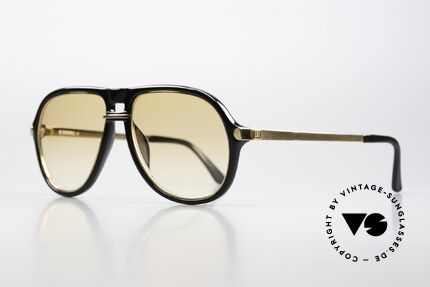 Dunhill 6085 Gentleman Aviator Brille 1988, hochwertige Materialkombination aus Optyl und Metall, Passend für Herren