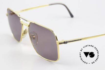 Dunhill 6050 Luxus Sonnenbrille Von 1988, ruthenierte Schmuck-Applikationen; mehr geht nicht!, Passend für Herren